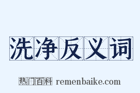 洗净反义词是什么意思的图片